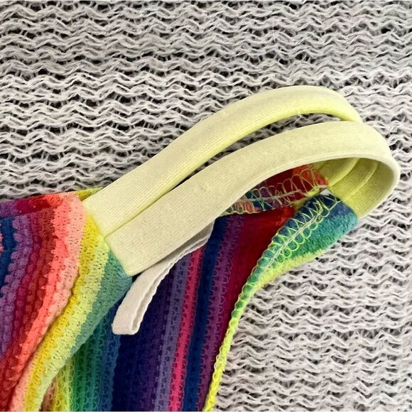 Vintage 90’s Sassafras Rainbow Striped String Beachy Bikini Size S/M - Picture 9 of 15